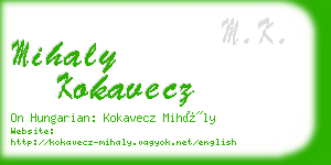 mihaly kokavecz business card